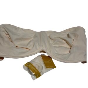 New DELIMIRA‎ Strapless Convertible Minimizer Bra Rose White Size 42F